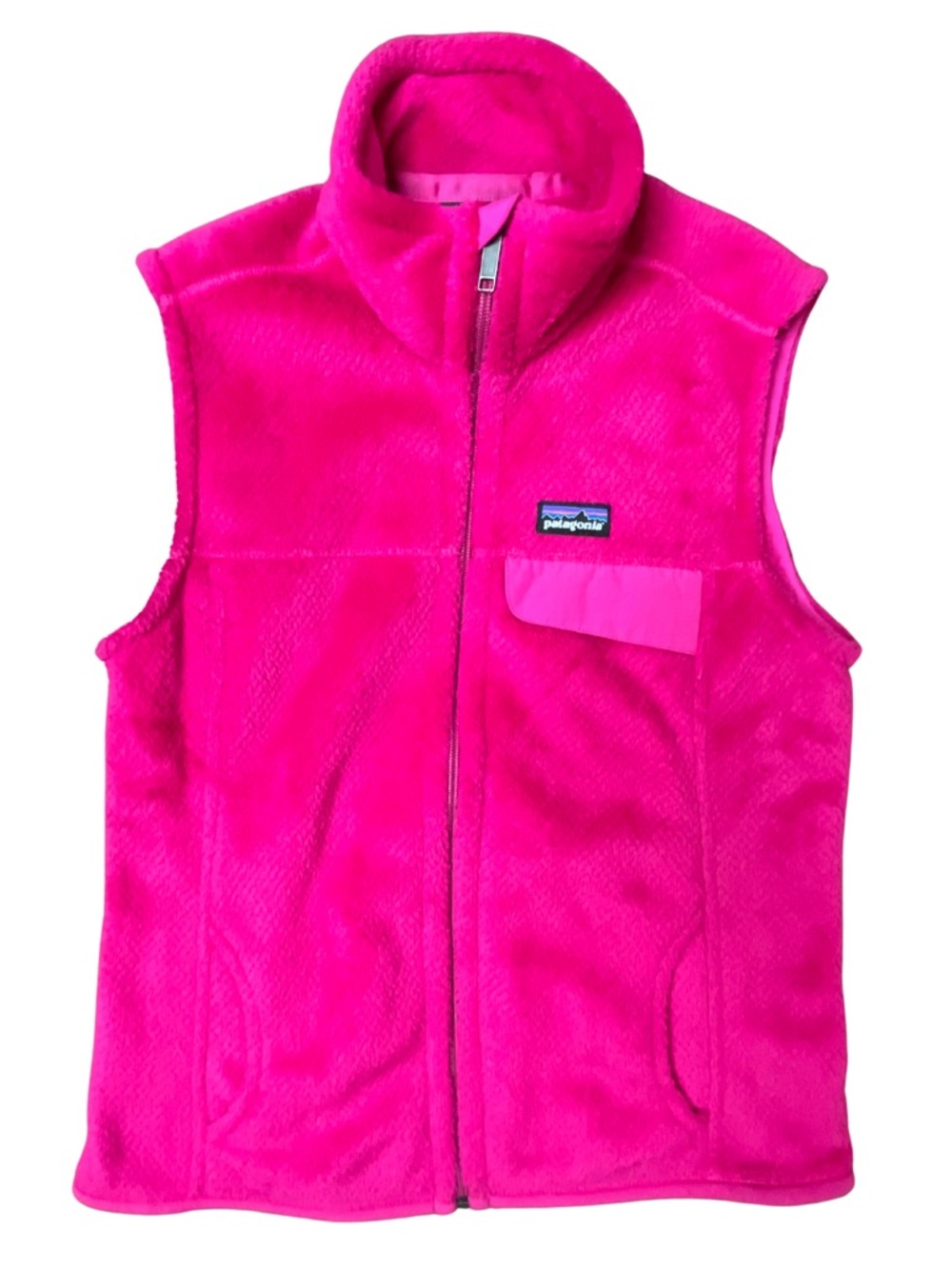 Patagonia Women’s M Polartec Thermal Pro Fleece Vest Hot Pink Full Zip